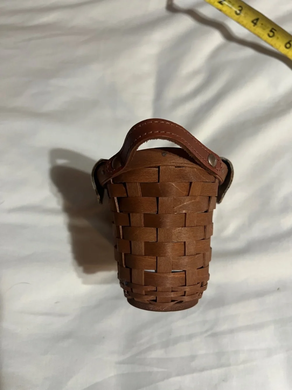 Longaberger 2007 Journal Basket in Rich Brown with Fabric Liner